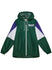 Mitchell & Ness HWC THRW Milwaukee Bucks Full Zip Windbreaker Jacket In Green, White & Purple - Front View