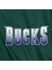 Mitchell & Ness HWC THRW Milwaukee Bucks Full Zip Windbreaker Jacket In Green, White & Purple - Zoom View On Front Left Chest Logo