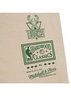 Mitchell & Ness HWC '93 Game Day Pattern Milwaukee Bucks T-Shirt In Tan - Back View