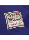 Mitchell & Ness HWC'93 Game Day Pattern Milwaukee Bucks Hooded Sweatshirt In Purple - Zoom View On Left Hip Tag