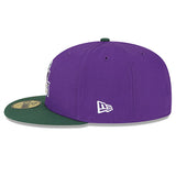 New Era 59Fifty HWC '93 JPack Milwaukee Bucks Fitted Hat In Purple & Green - Left Side View