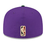 New Era 59Fifty HWC '93 JPack Milwaukee Bucks Fitted Hat In Purple & Green - Back View