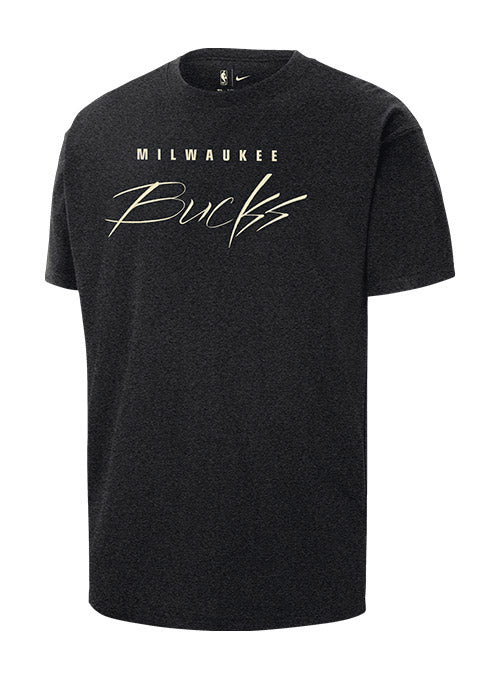 Nike Max 90 Courtside Versus Milwaukee Bucks T-Shirt In Black - Front View