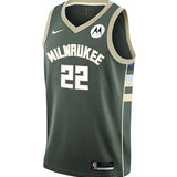Youth Nike Icon Khris Middleton Milwaukee Bucks Swingman Jersey In Green - Front View